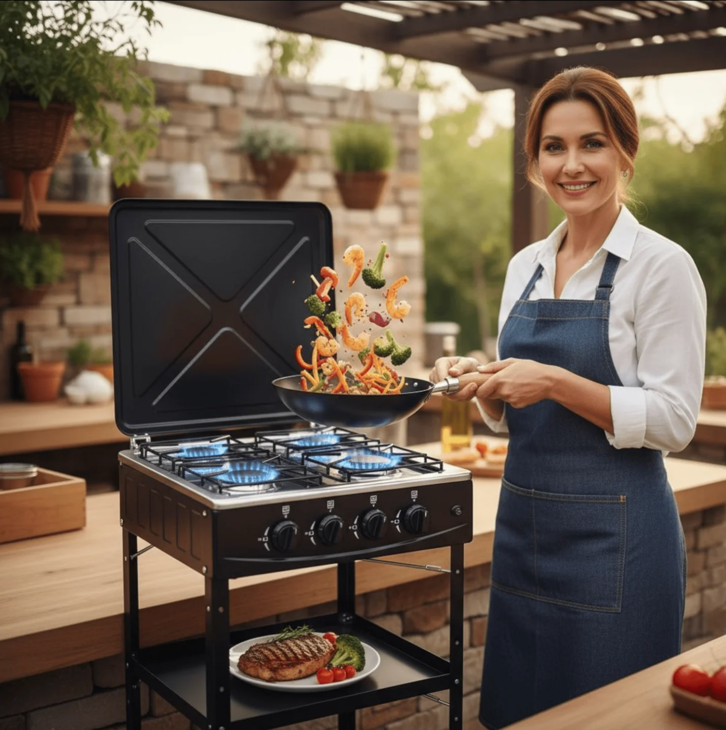 Plinska kuhinjska ploča sa 4 plamenika - "BOKO"