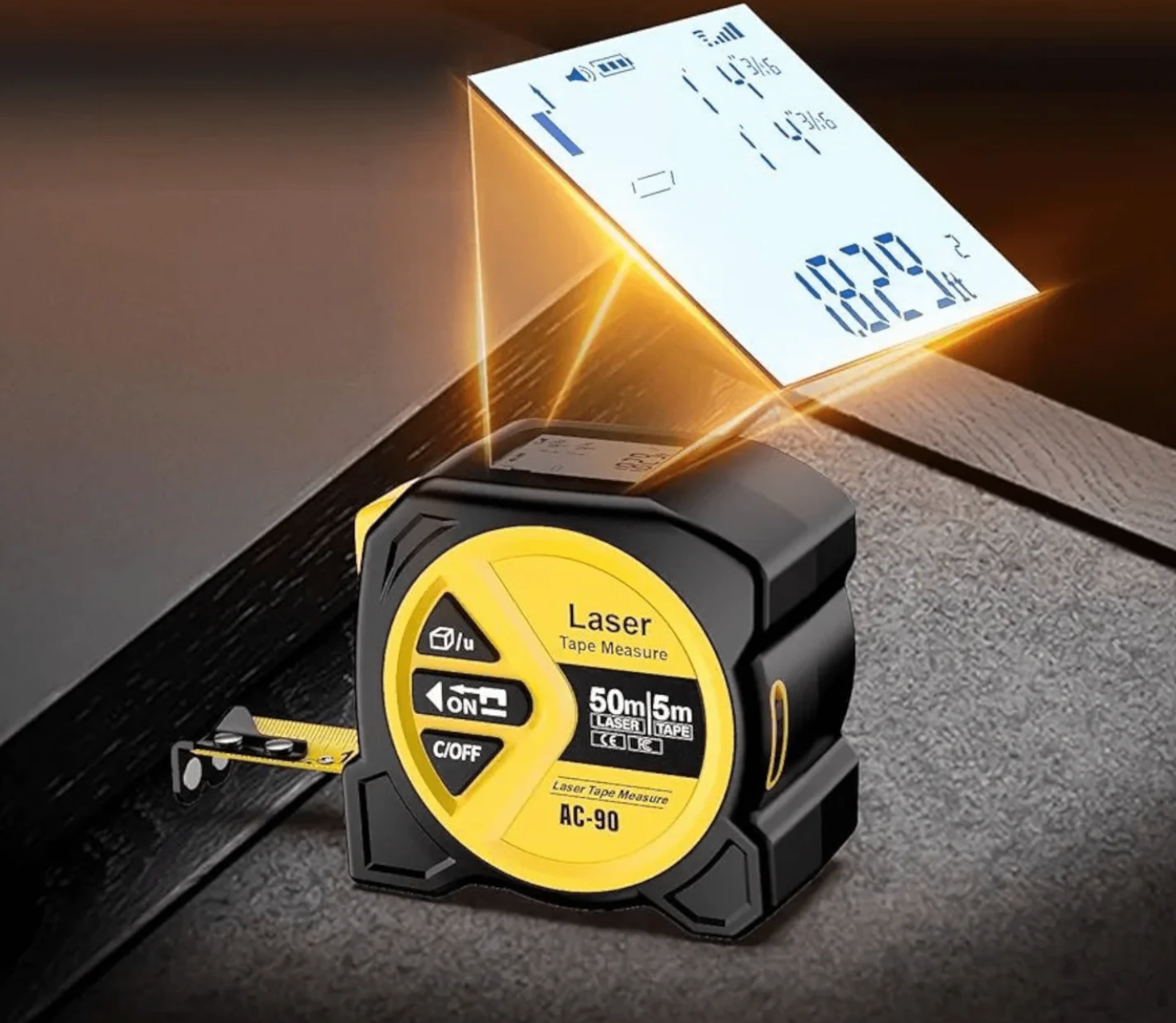 2u1 digitalni laserski metar + obični metar