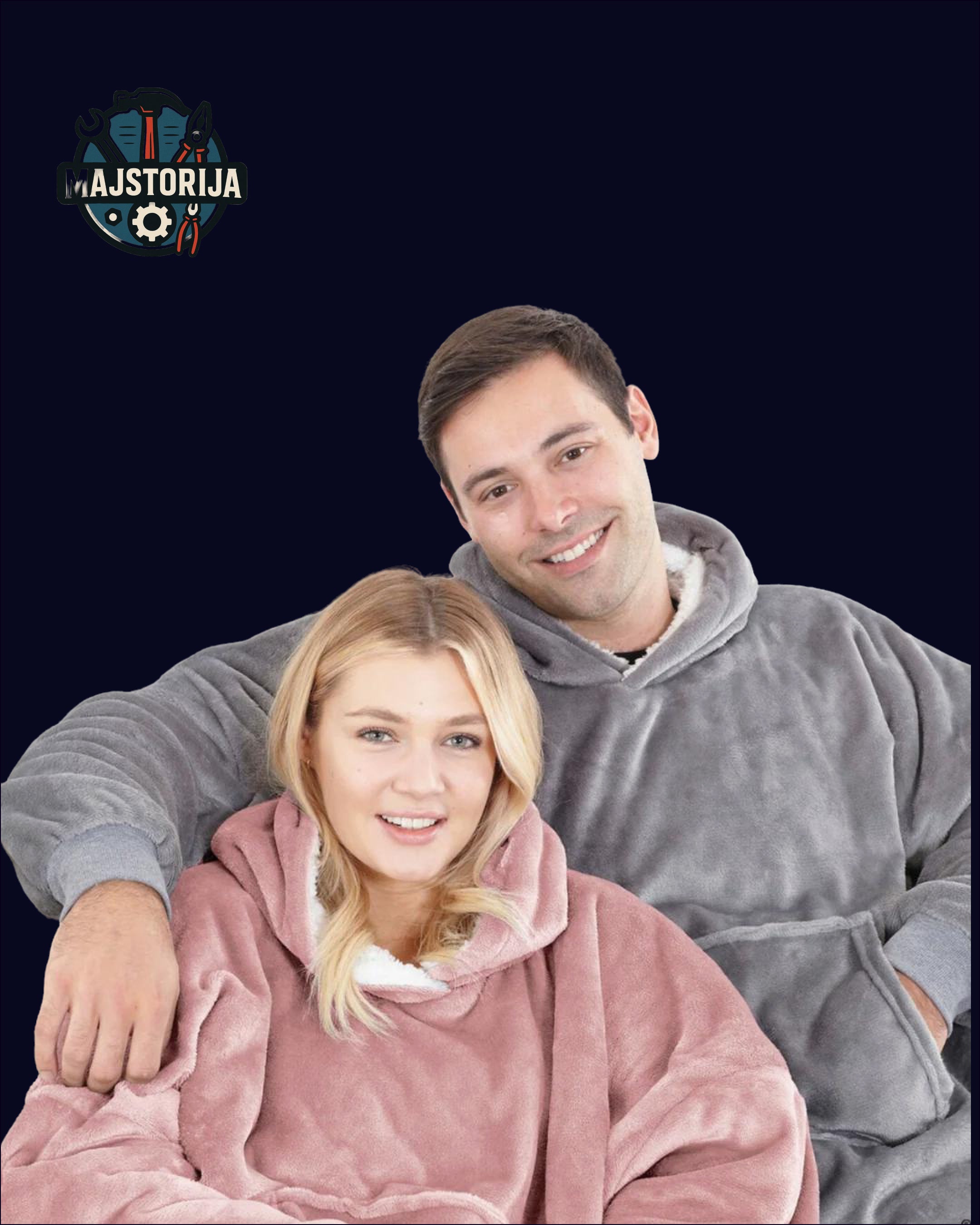 Huggle Hoddie plišana duks deka
