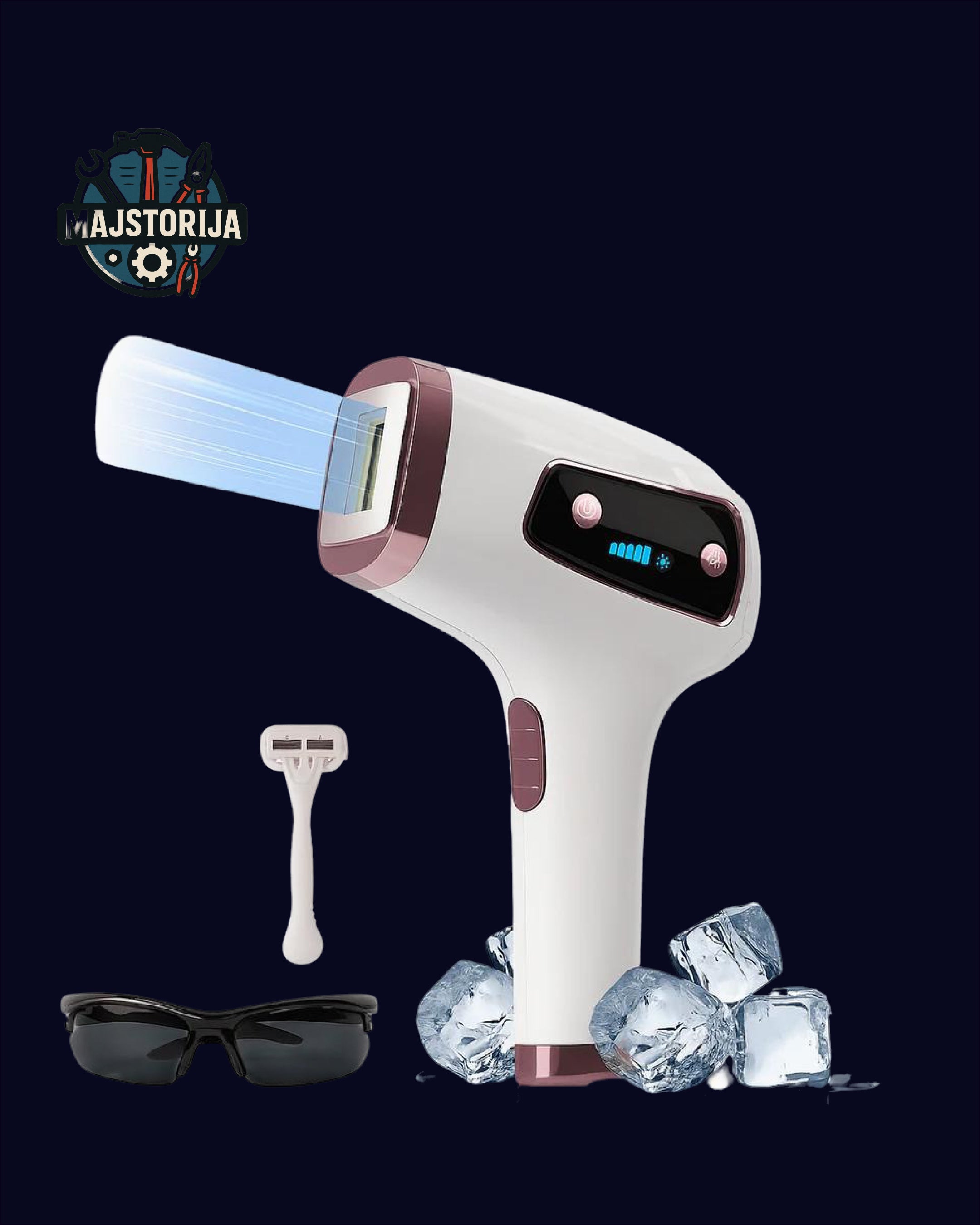 Uređaj za lasersku epilaciju s ledenim učinkom
