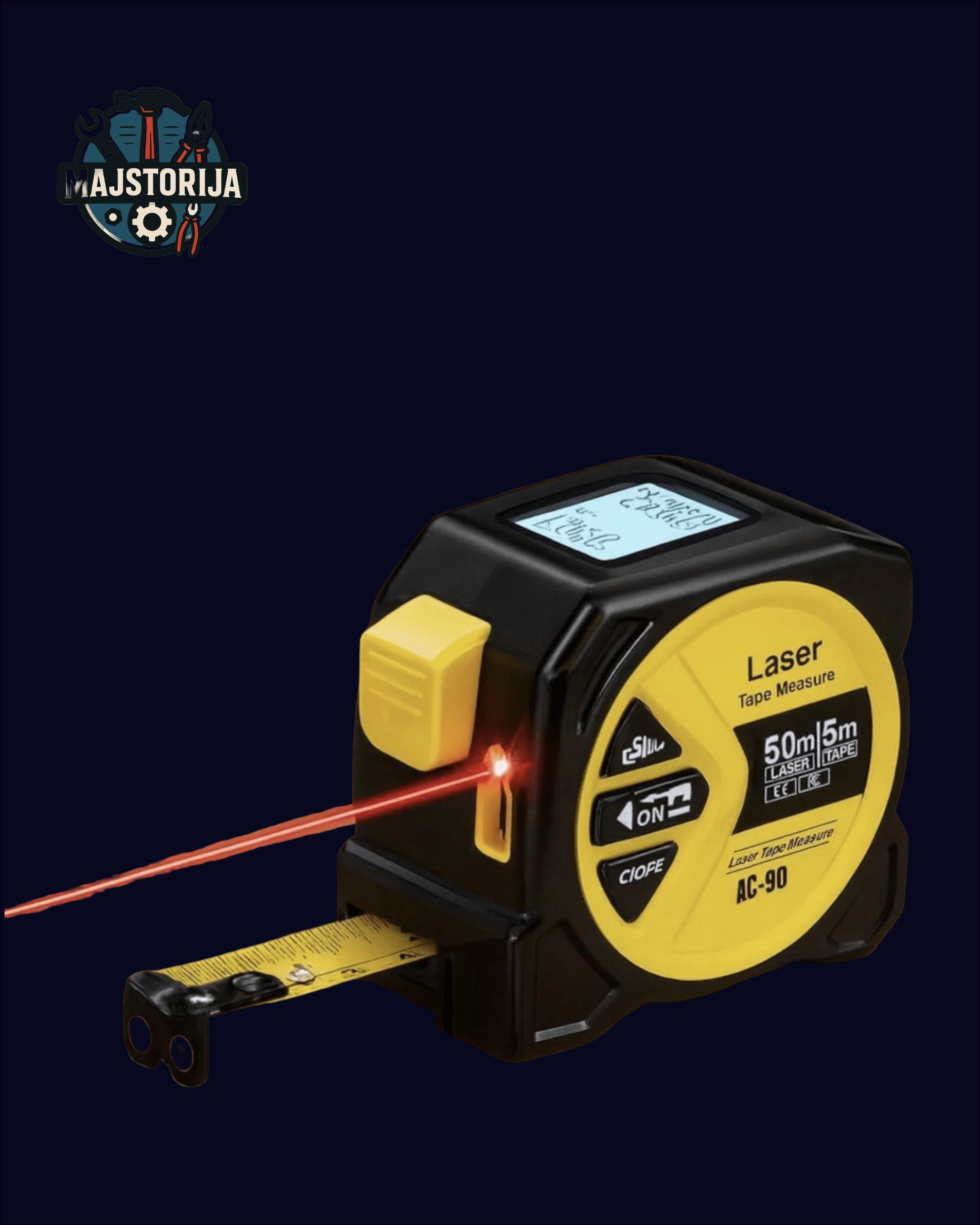 2u1 digitalni laserski metar + obični metar