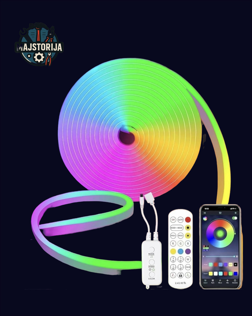 LED RGB neon traka 5m