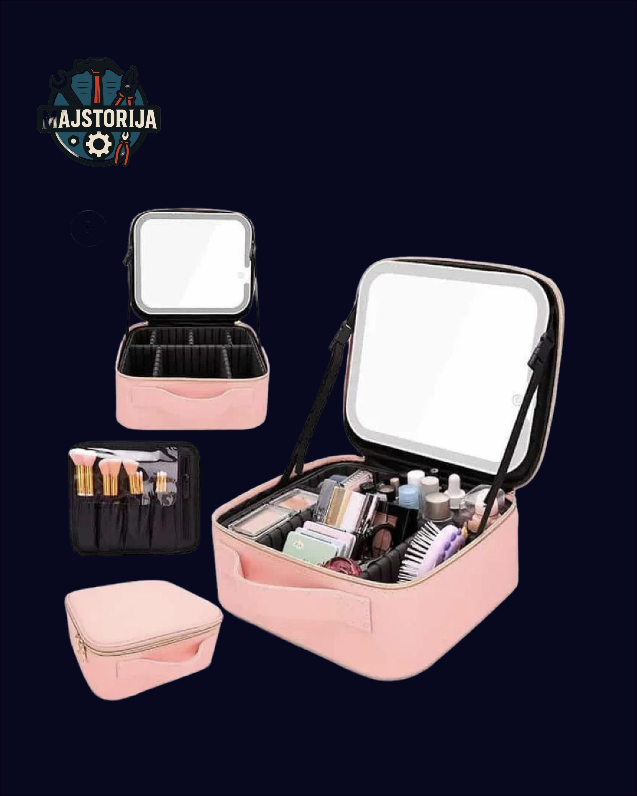 Torba za šminku s LED ogledalom