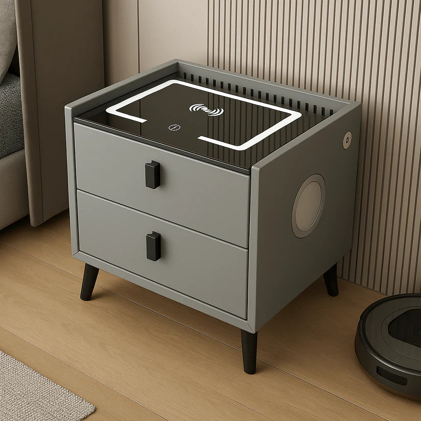Pametni noćni ormarić s bežičnim punjenjem i zvučnikom