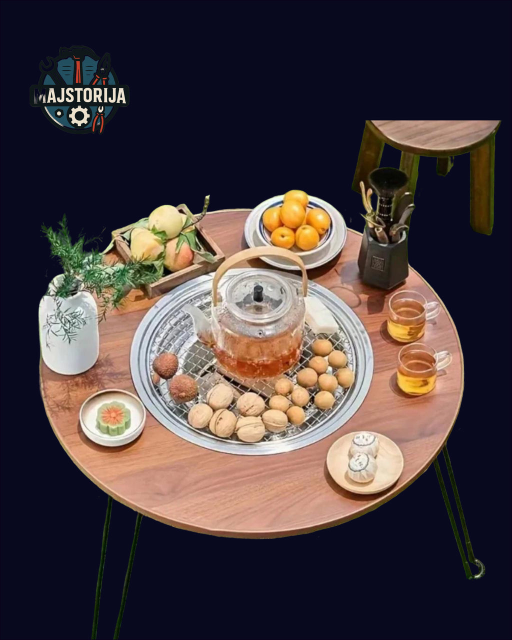 Prijenosni stolić s roštiljem