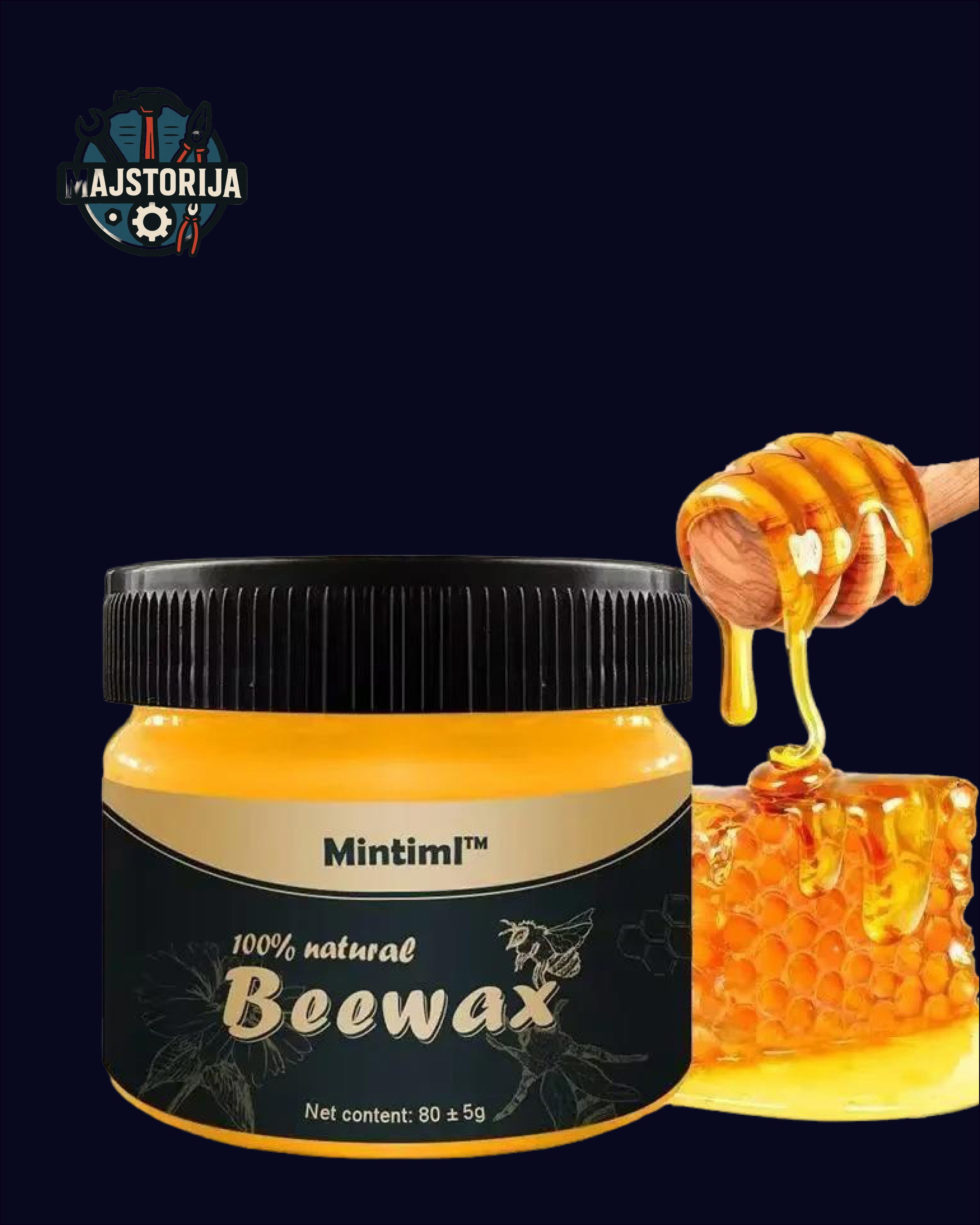 Pčelinji vosak za poliranje drvenih površina (1+1 GRATIS)